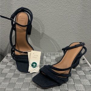 A New Day Denim Strappy Women's Heels